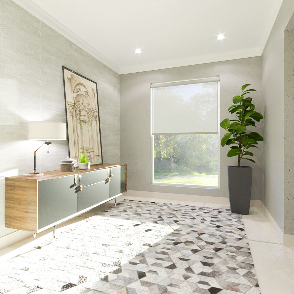 Cortina Roller Translúcida Esvedra Gris Perla