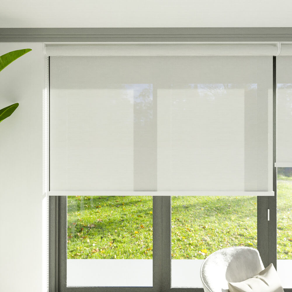 Cortina Roller Natural Pap Blanco