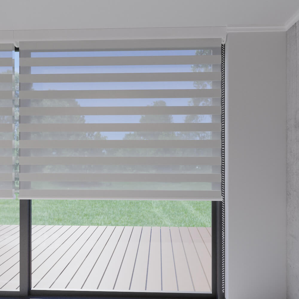 Cortina Doble Roller Skyros Crudo