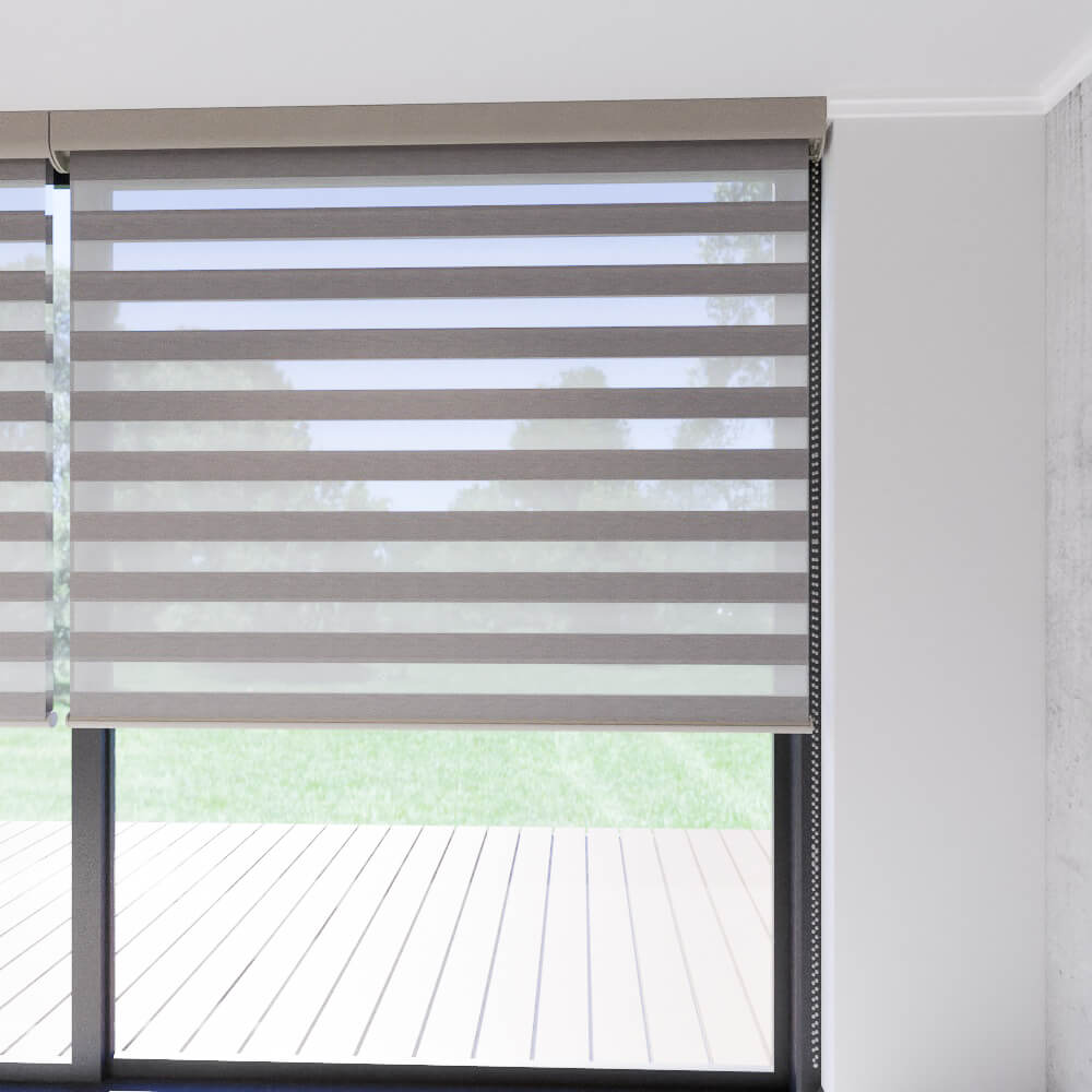 Cortina Doble Roller Skyros Gris