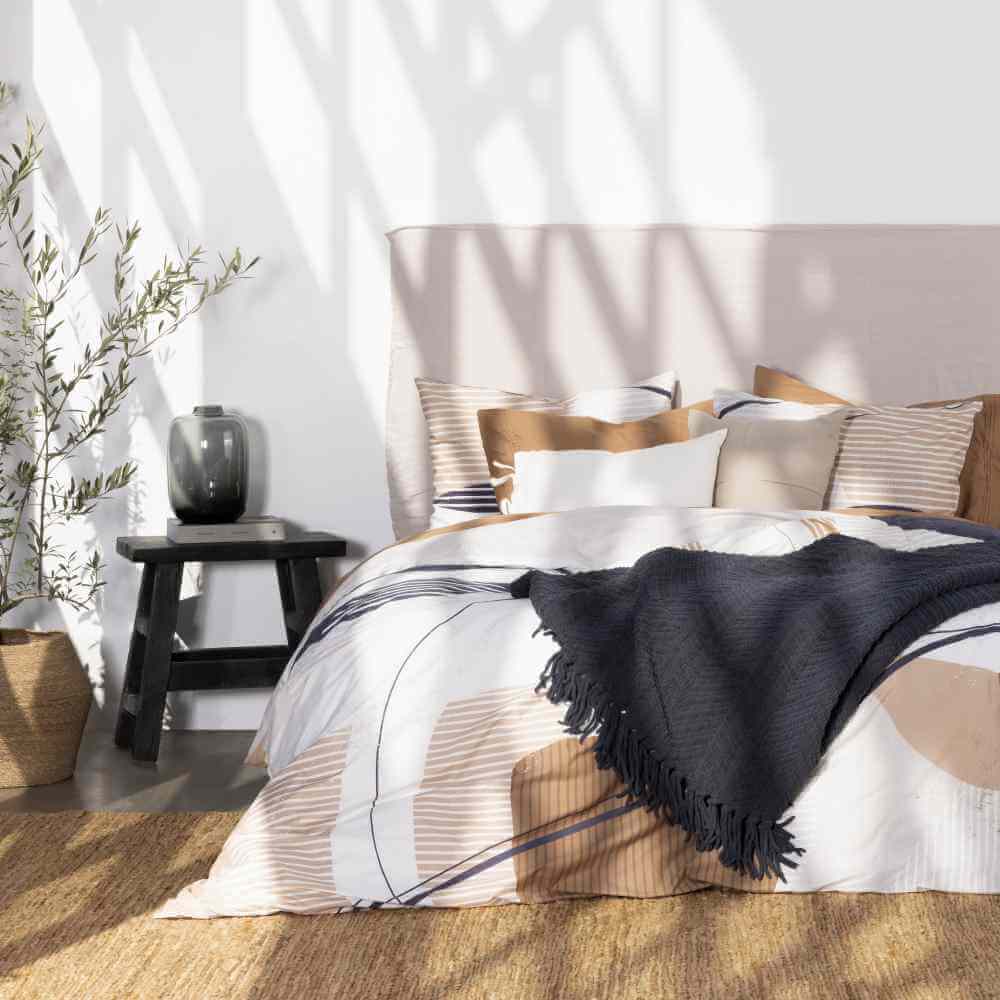 Funda Plumón Estampada Brosse 2 Plazas Camel