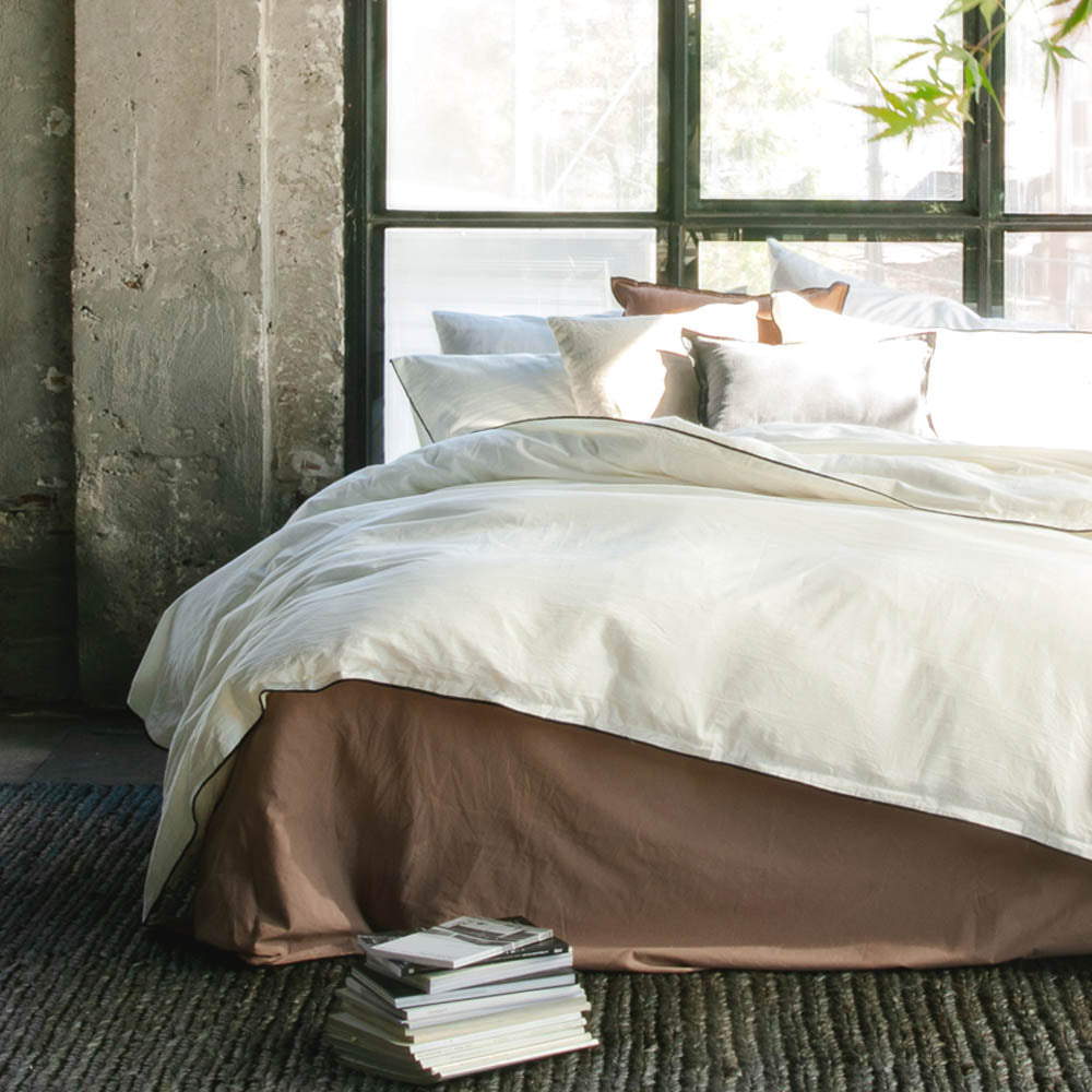 Funda Plumón Frame 2 Plazas Crudo