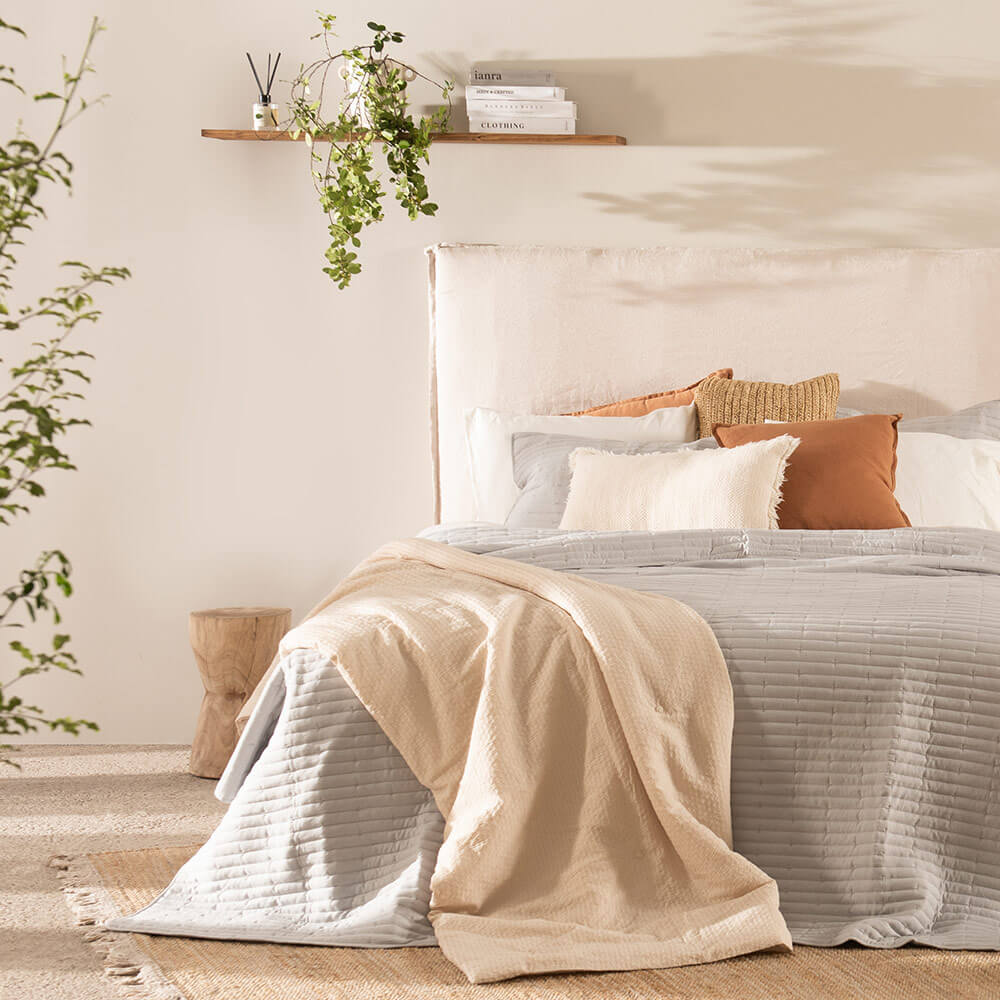 Cubrecama Quilt Renato 1.5 Plazas Gris