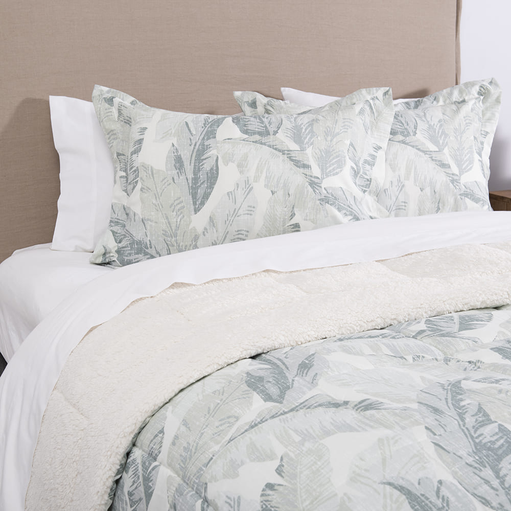 Plumón Estampado Sherpa Cendra King Verde