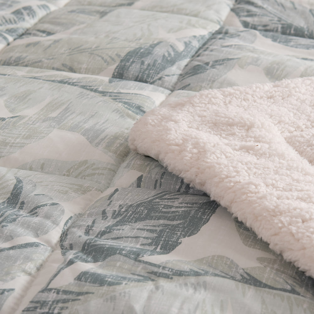 Plumón Estampado Sherpa Cendra King Verde