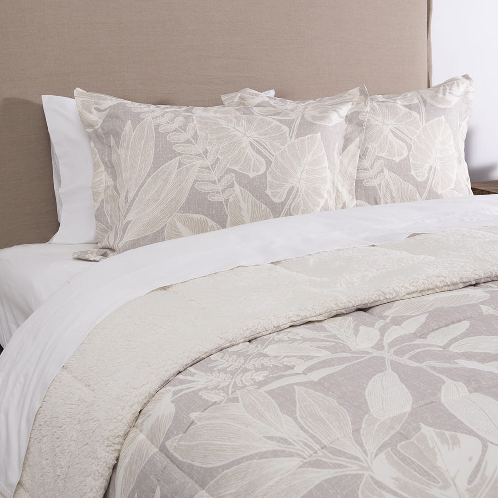 Plumón Estampado Sherpa Boira King Gris