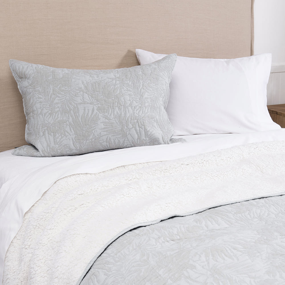 Cubrecama Jacquard Sherpa Ficus 1.5 Plazas Verde