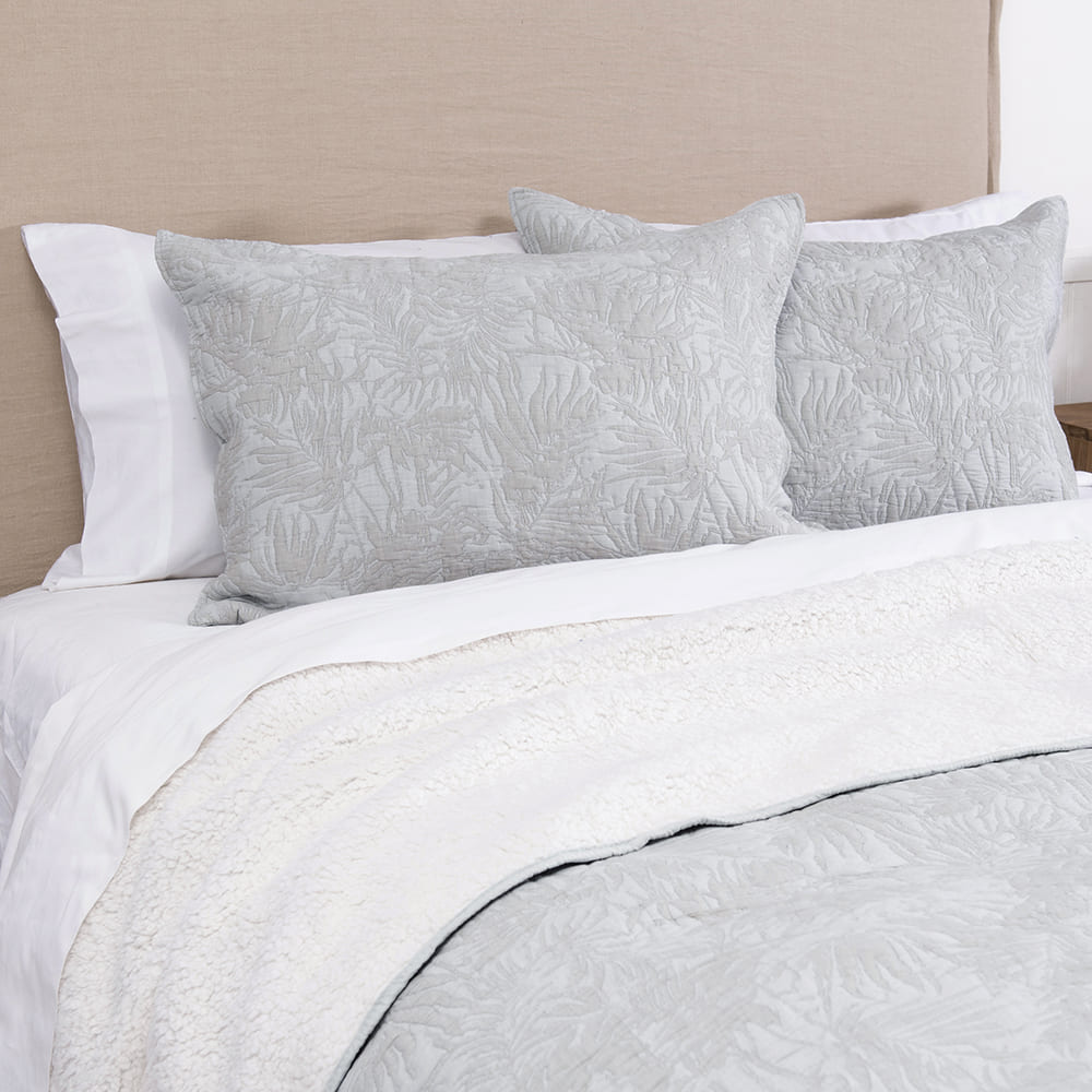 Cubrecama Jacquard Sherpa Ficus King Verde