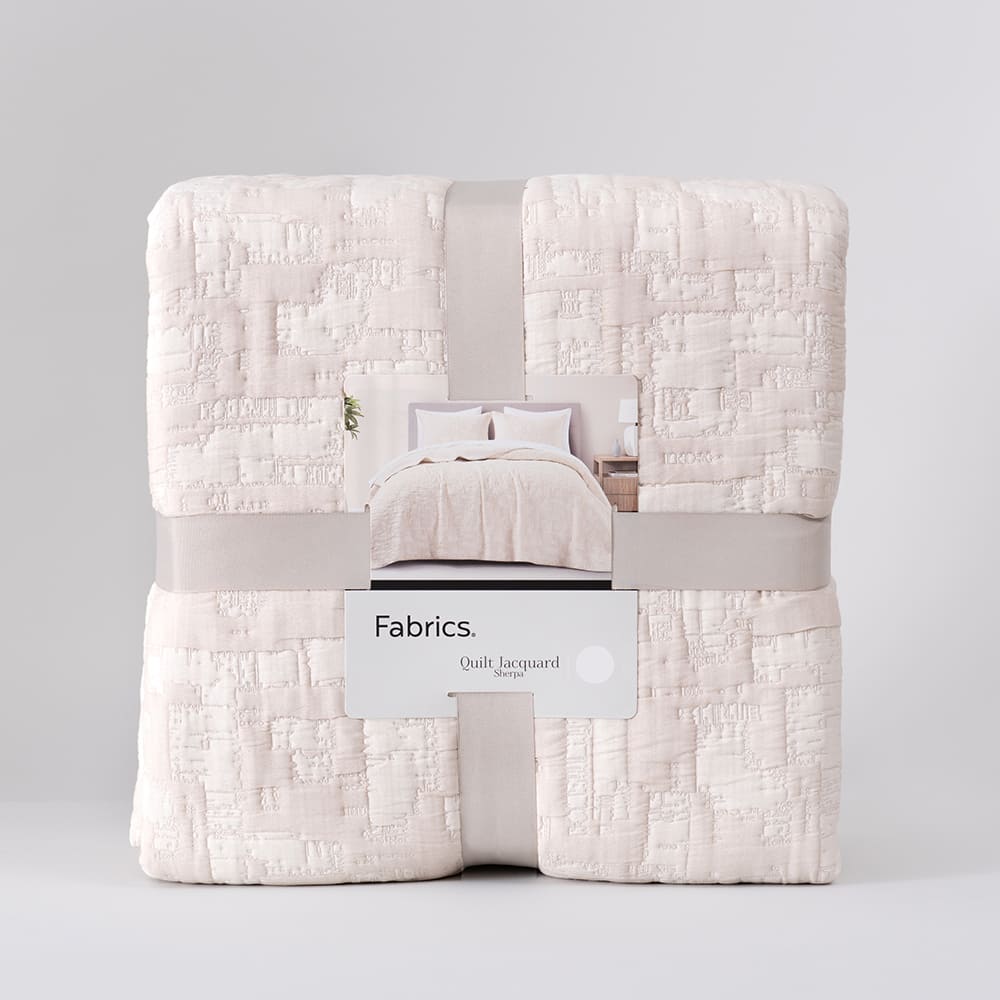 Cubrecama Jacquard Sherpa Edi 1.5 Plazas Marfil