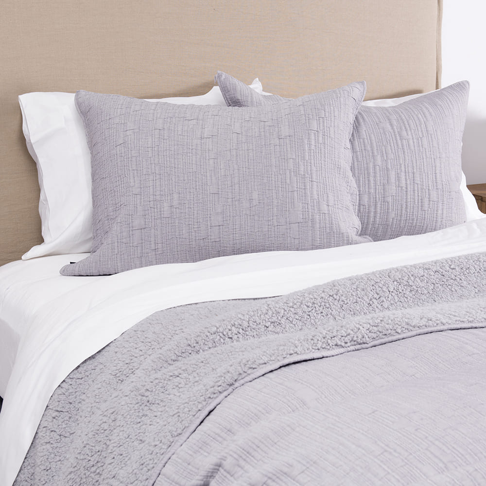 Cubrecama Jacquard Sherpa Tex King Gris