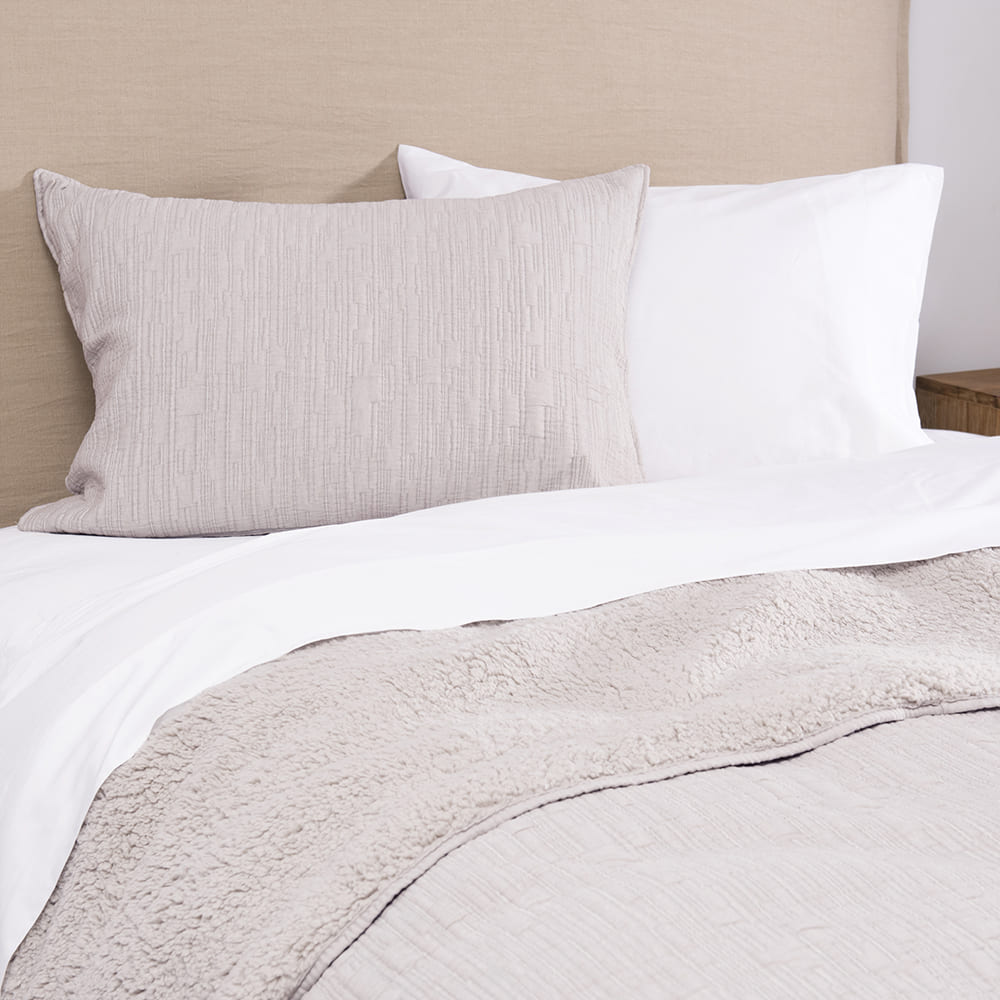 Cubrecama Jacquard Sherpa Tex 1.5 Plazas Beige