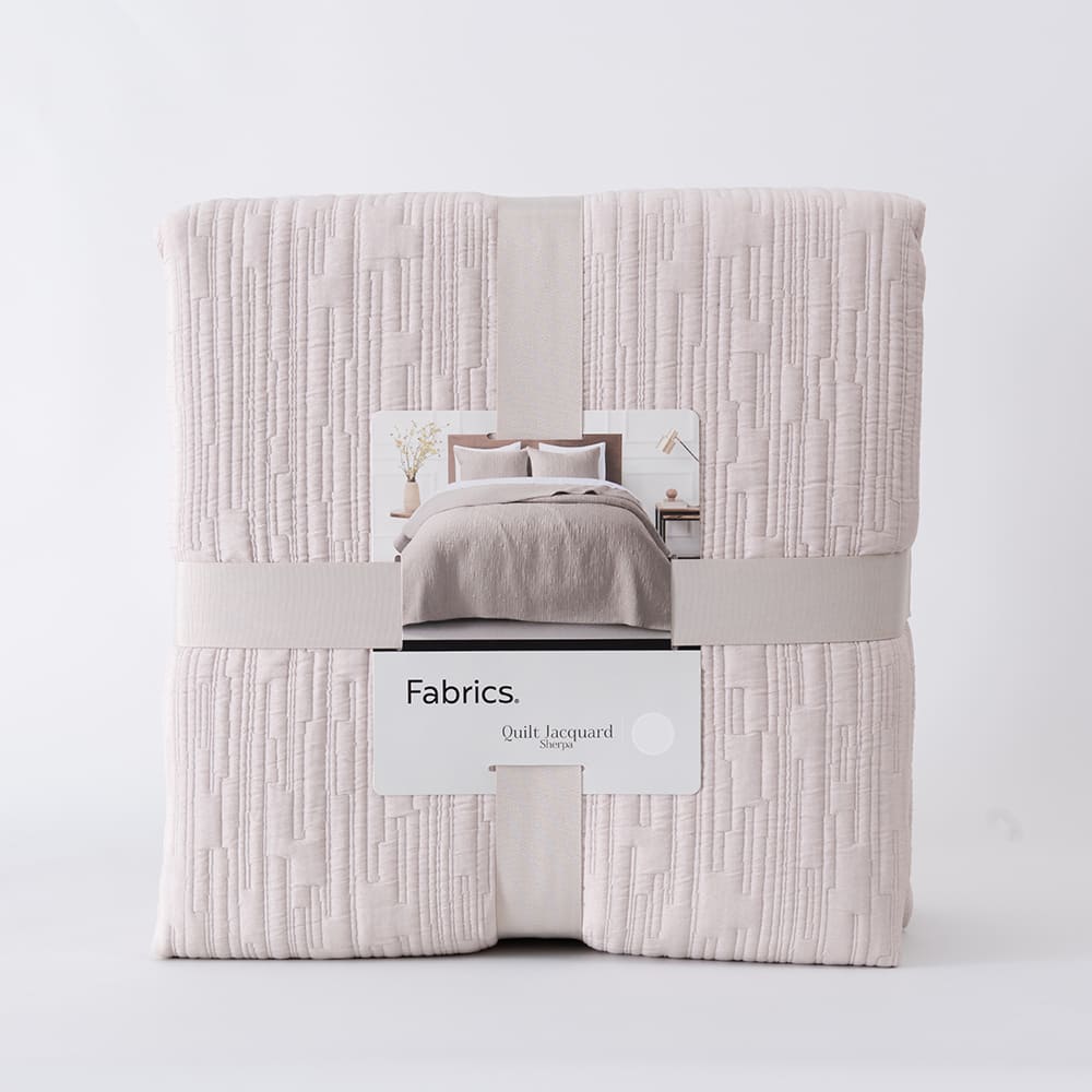 Cubrecama Jacquard Sherpa Tex 2 Plazas Beige