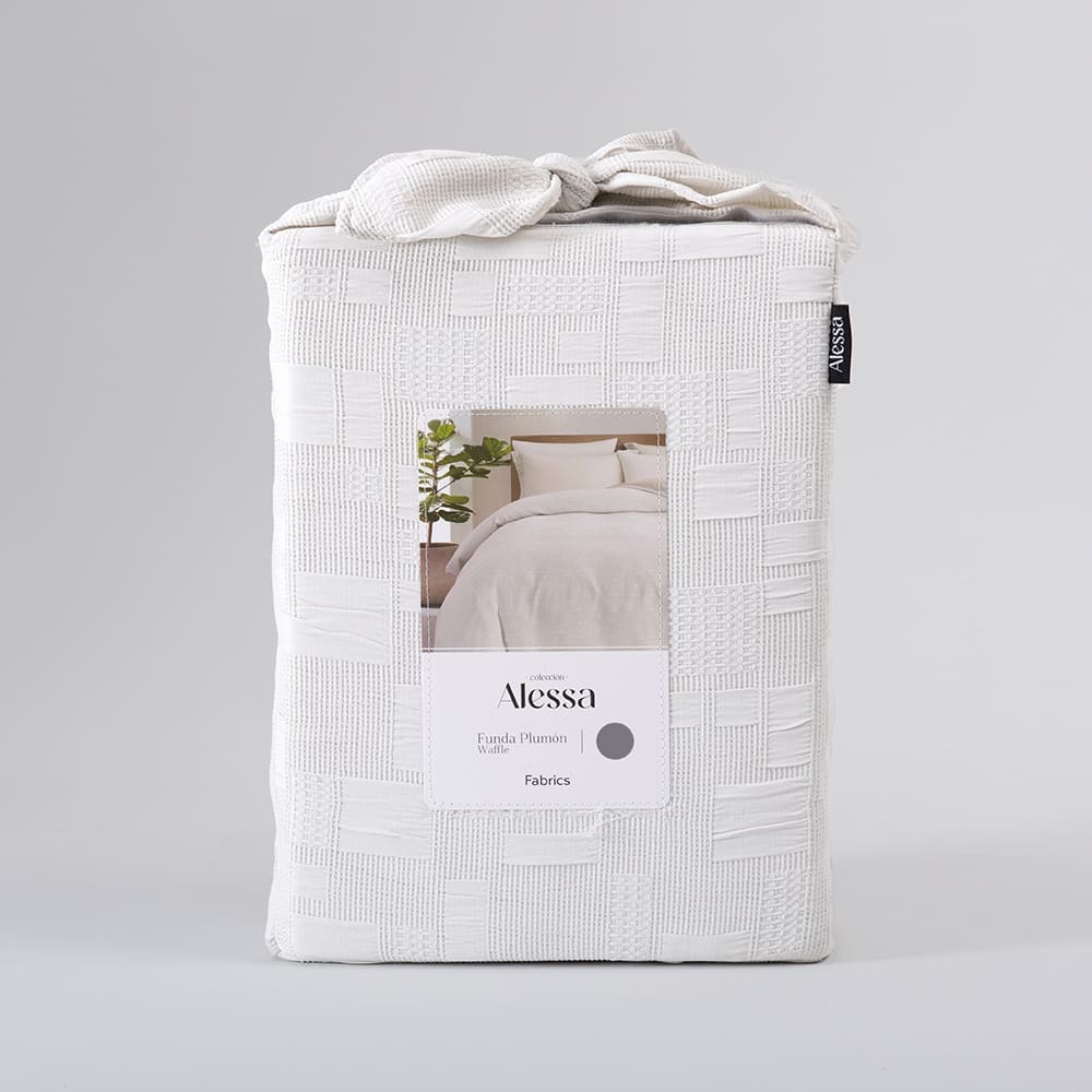 Funda de Plumón Waffle Cora Super King Perla