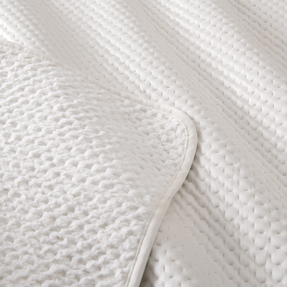 Cubrecama Quilt Velvet Sherpa Akio King Crudo