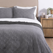Cubrecama Quilt Corduroy Sherpa 2 Plazas Marengo