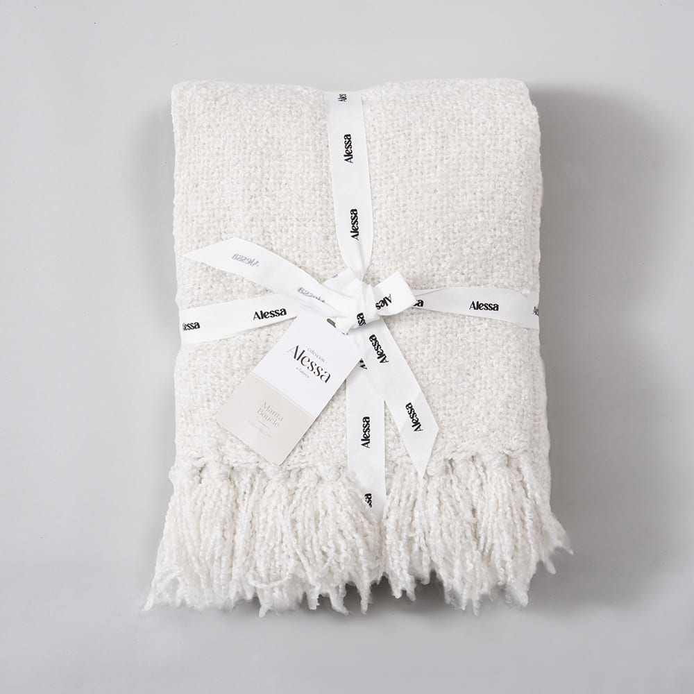 Manta Boucle Blanco