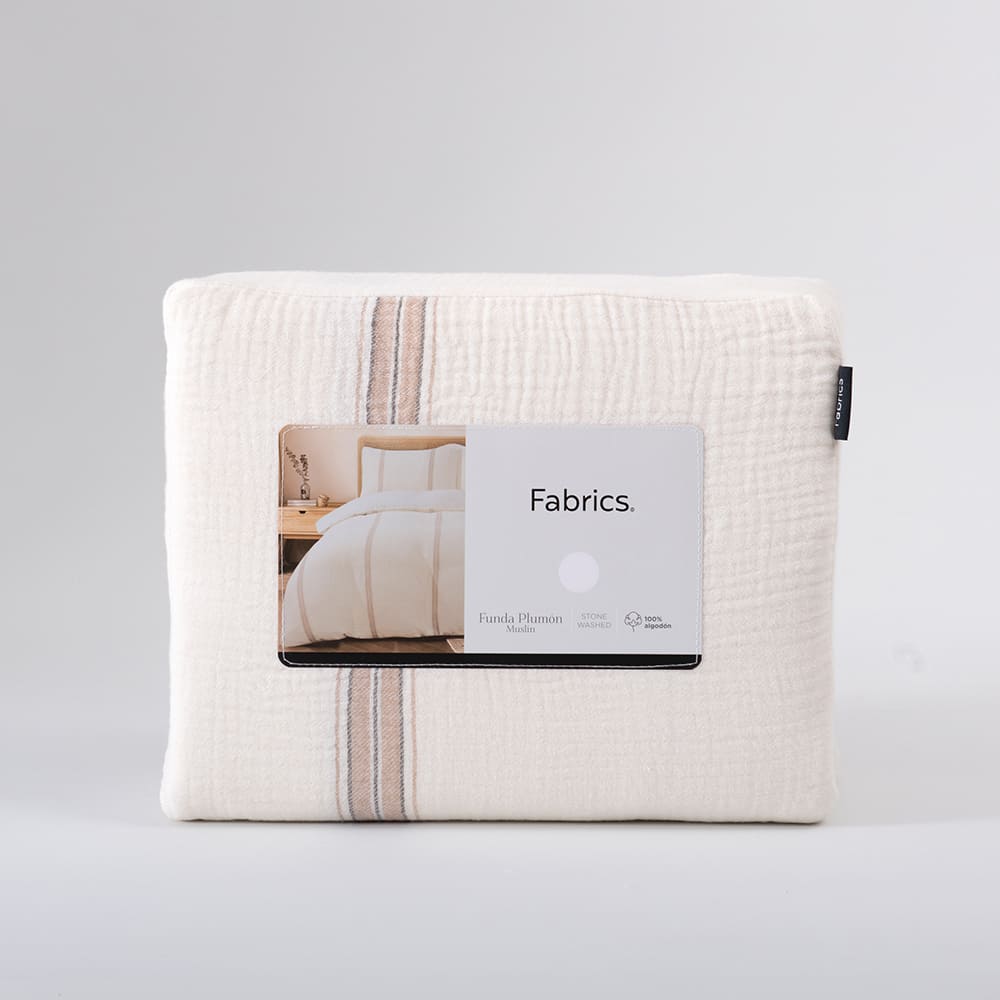 Funda Plumón Muslin 1.5 Plazas Arena