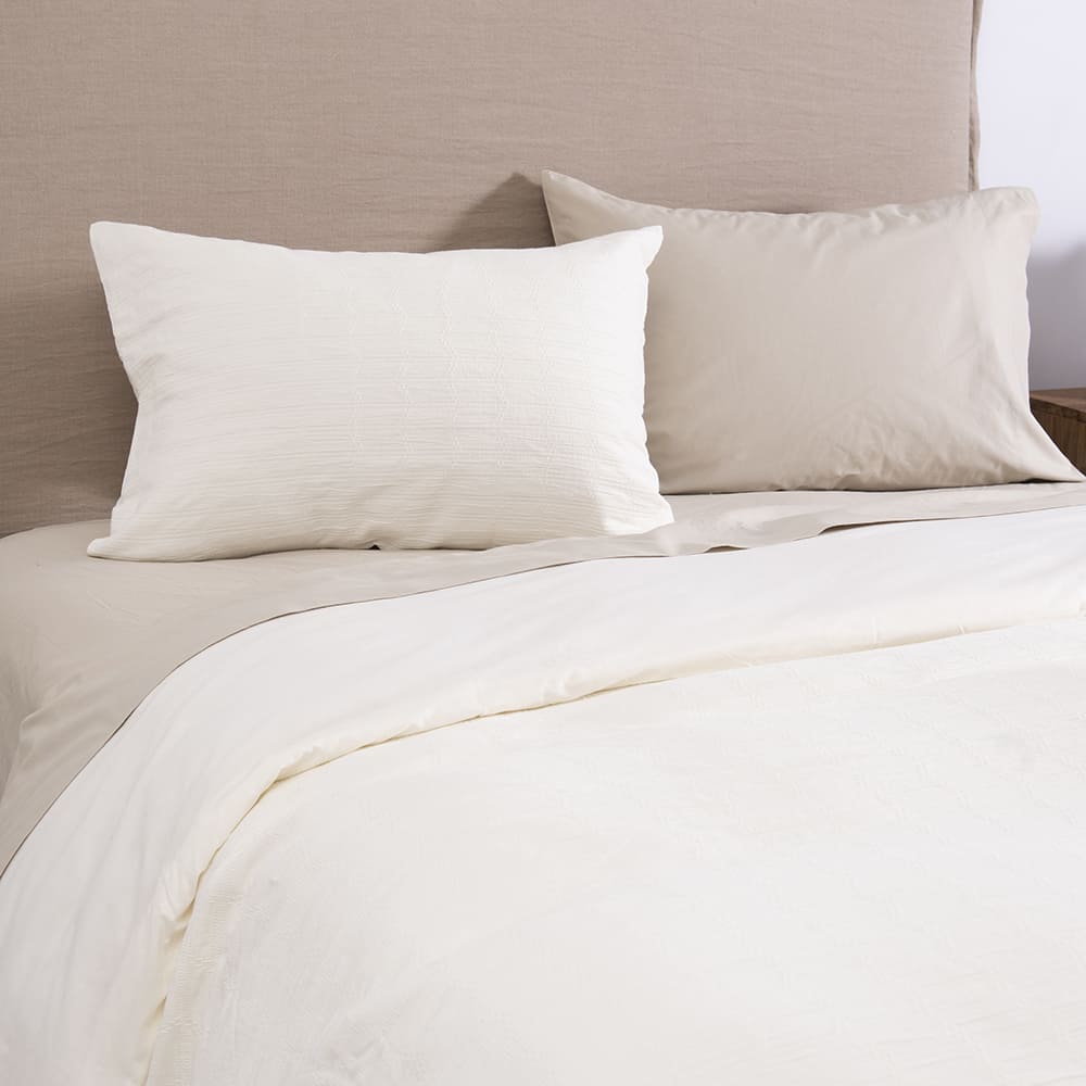 Funda Plumón Jacquard 1.5 Plazas Blanco