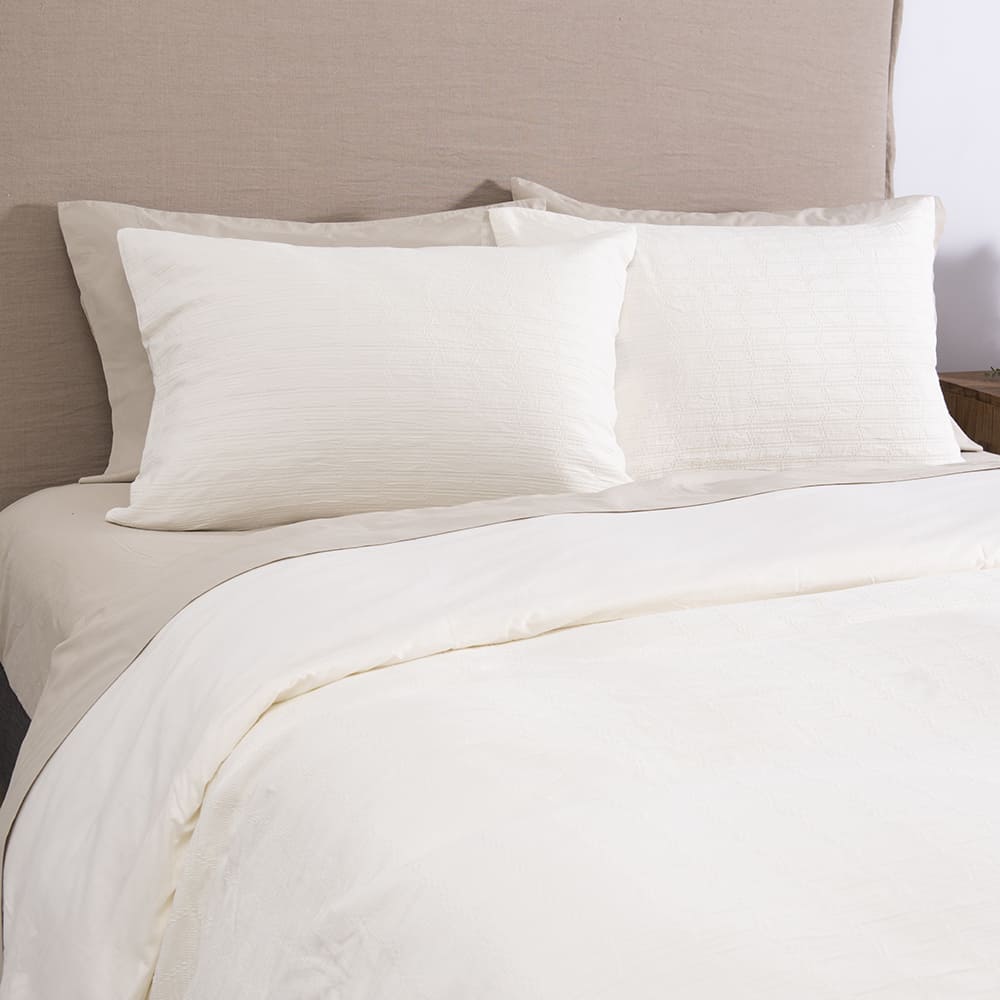 Funda Plumón Jacquard King Blanco