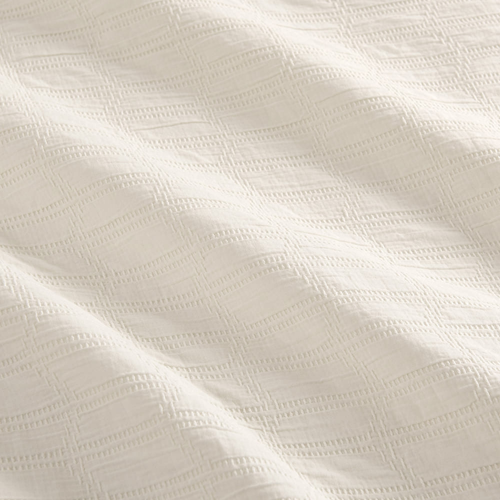 Funda Plumón Jacquard Super King Blanco