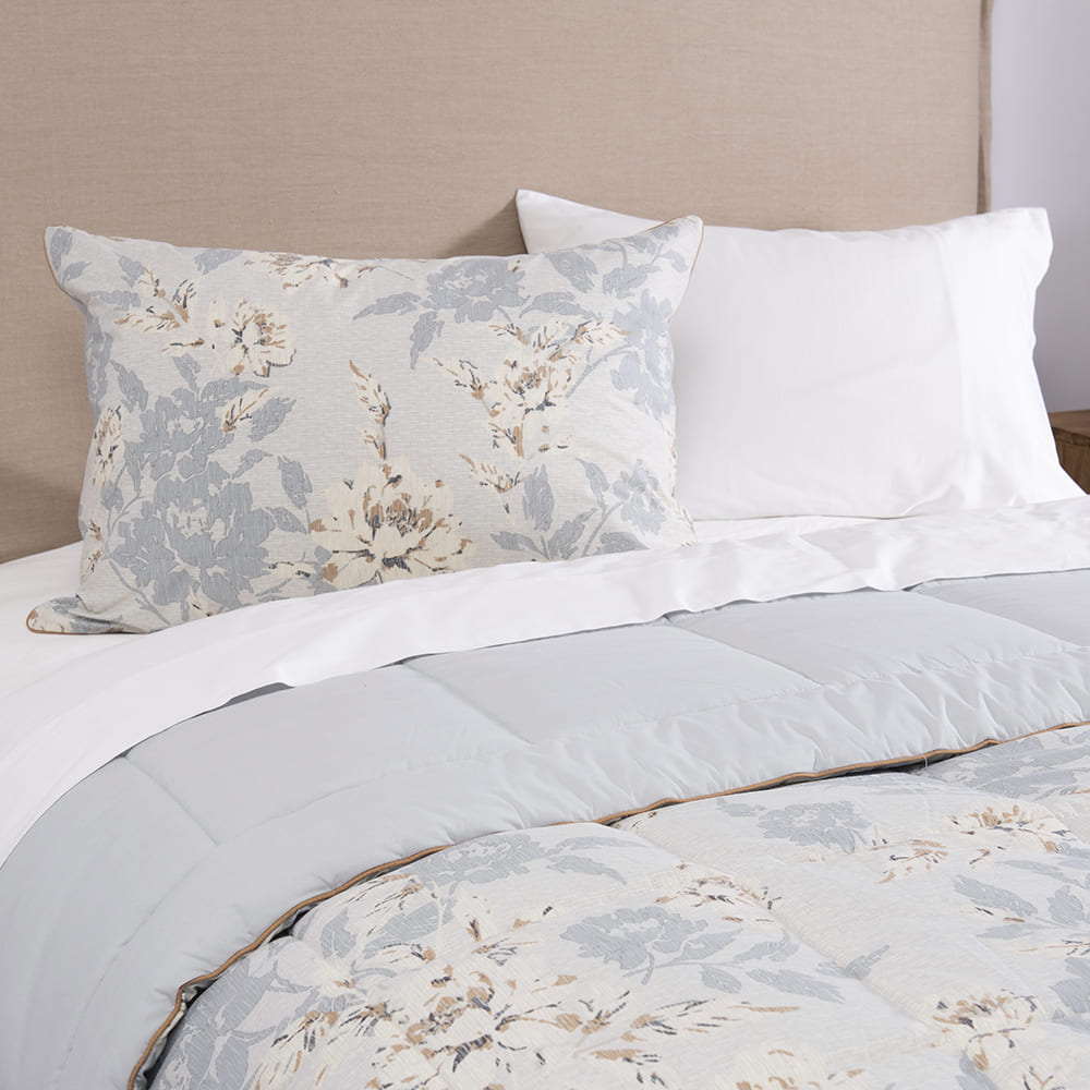 Plumón Estampado Rosalía 1.5 Plazas Gris