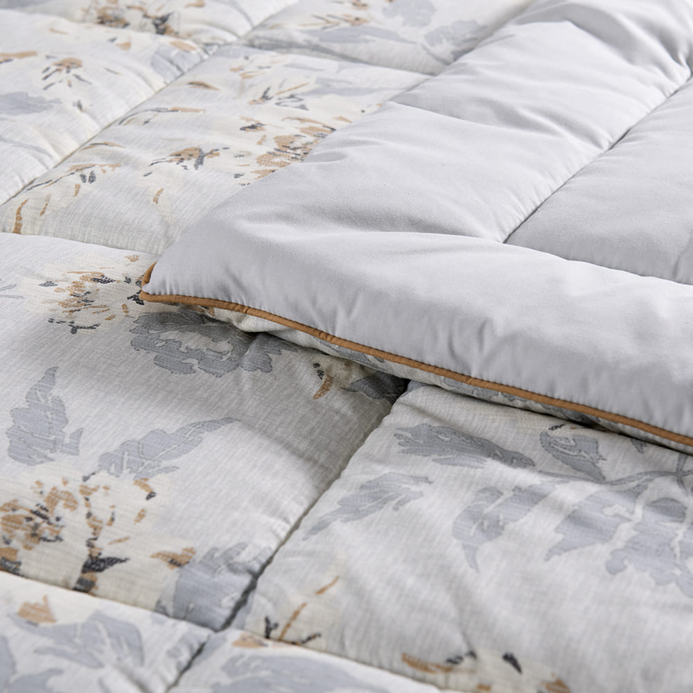 Plumón Estampado Rosalía 1.5 Plazas Gris
