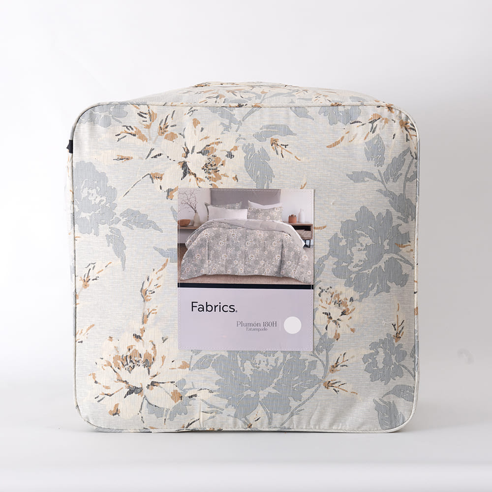 Plumón Estampado Rosalía Super King Gris