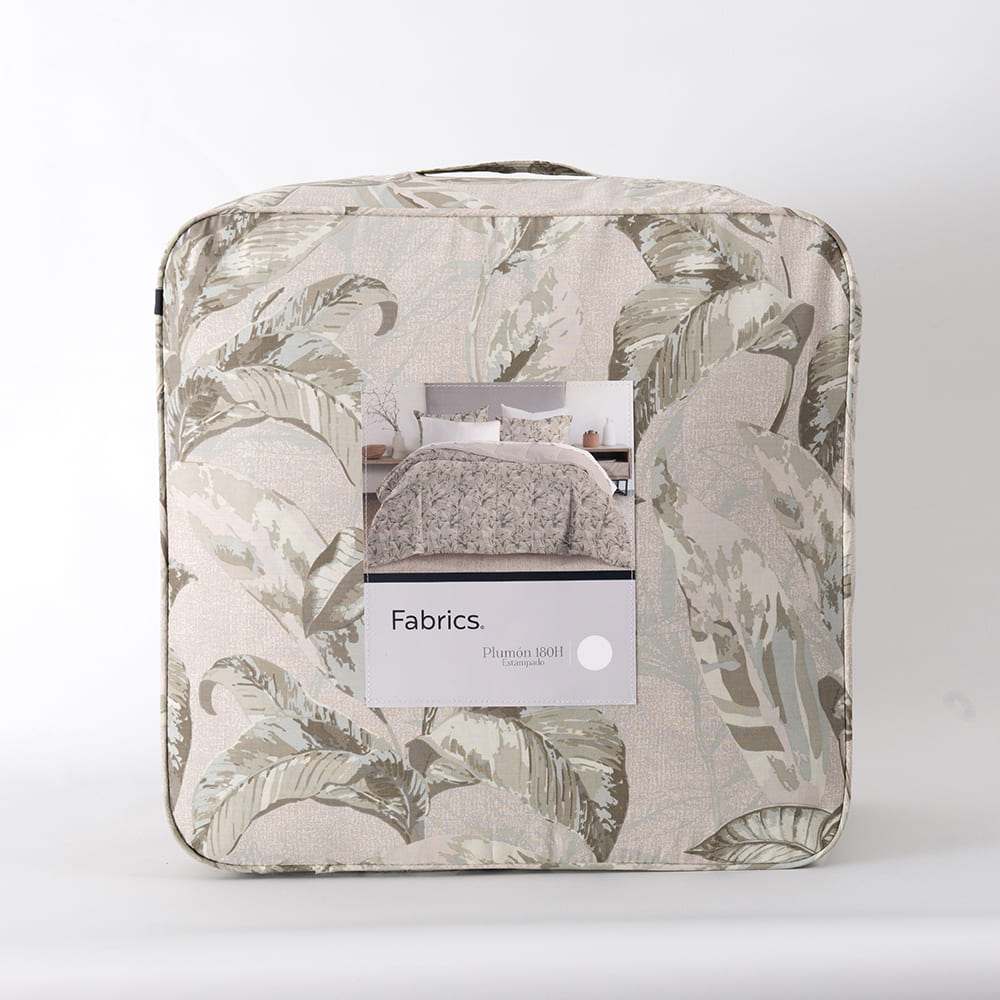 Plumón Estampado Arboleda 1.5 Plazas Beige