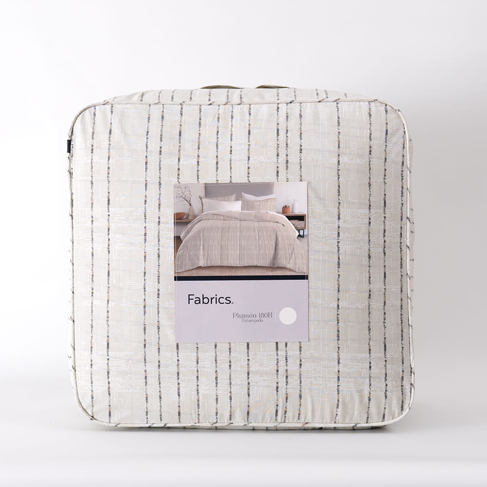 Plumón Estampado Listado 2 Plazas Arena