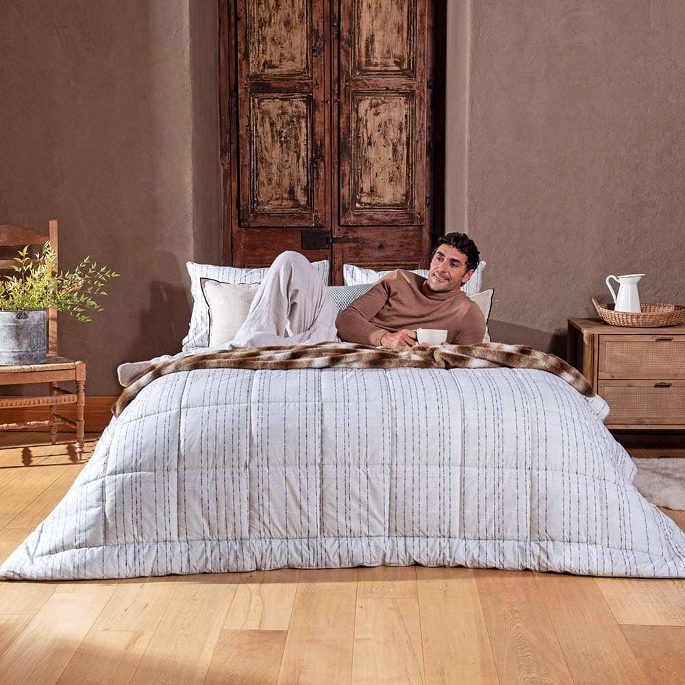 Plumón Estampado Listado King Arena