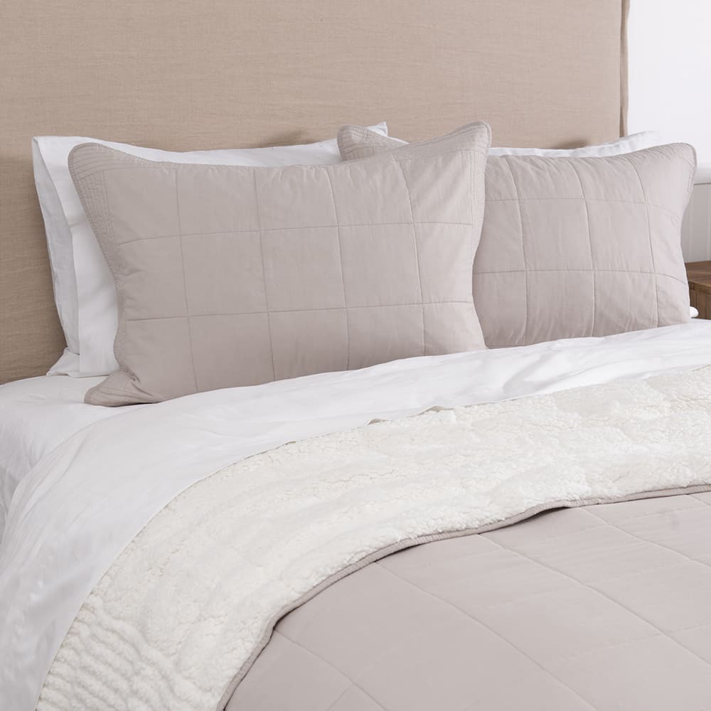 Cubrecama Quilt Louis Sherpa 2 Plazas Arena