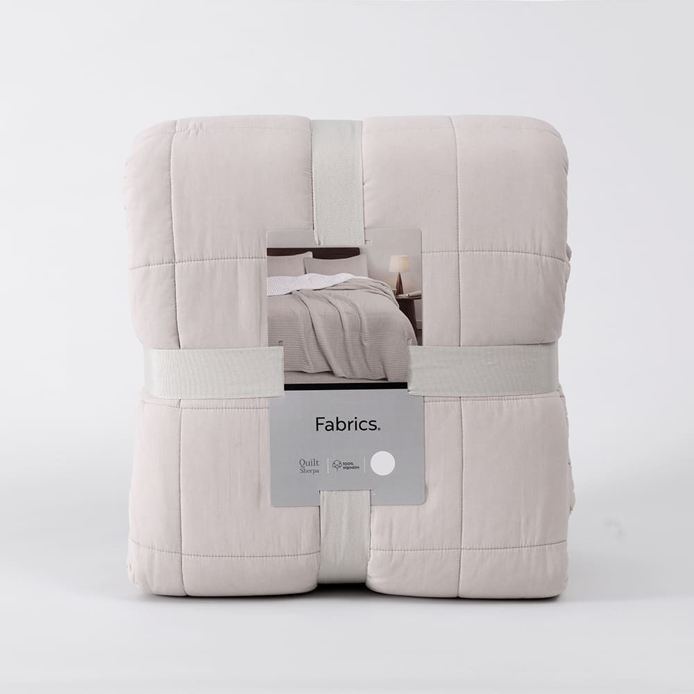 Cubrecama Quilt Louis Sherpa 2 Plazas Arena