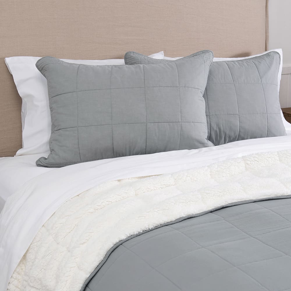 Cubrecama Quilt Louis Sherpa 2 Plazas Verde