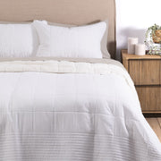 Cubrecama Quilt Louis Sherpa 2 Plazas Blanco