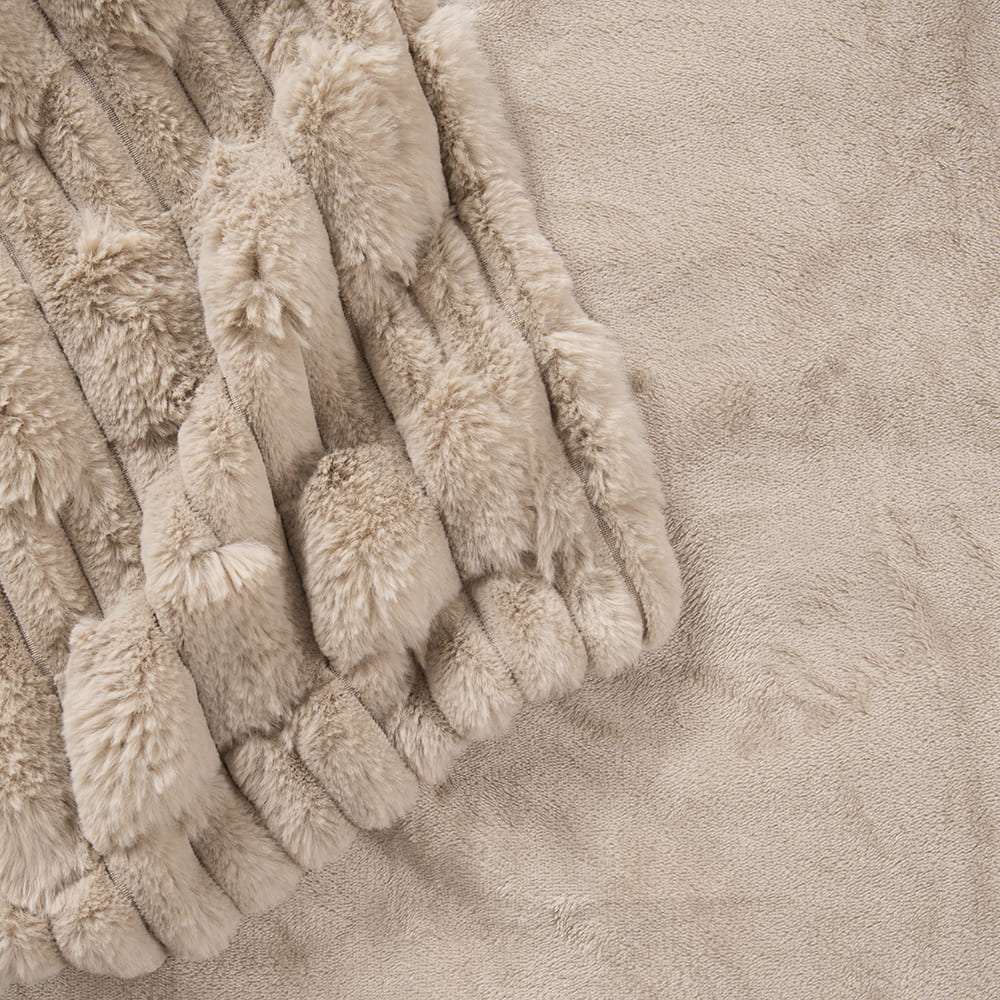 Manta Stripe Fur Beige