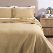 Cubrecama Quilt Smooth Sherpa 2 Plazas Mostaza