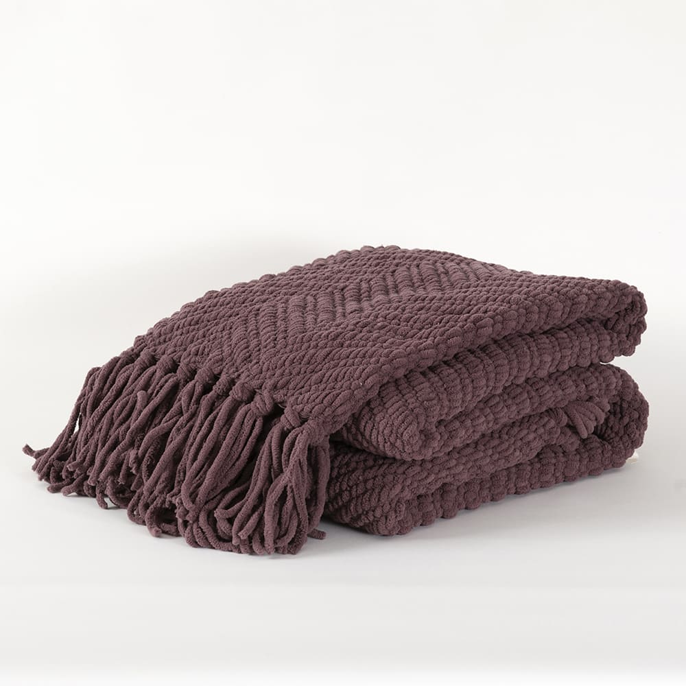 Manta Chunky Zigzag Malva