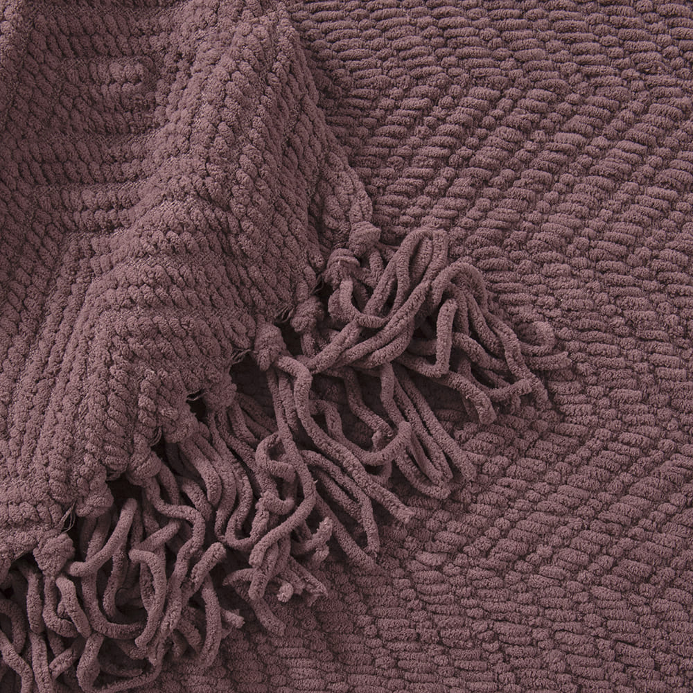 Manta Chunky Zigzag Malva