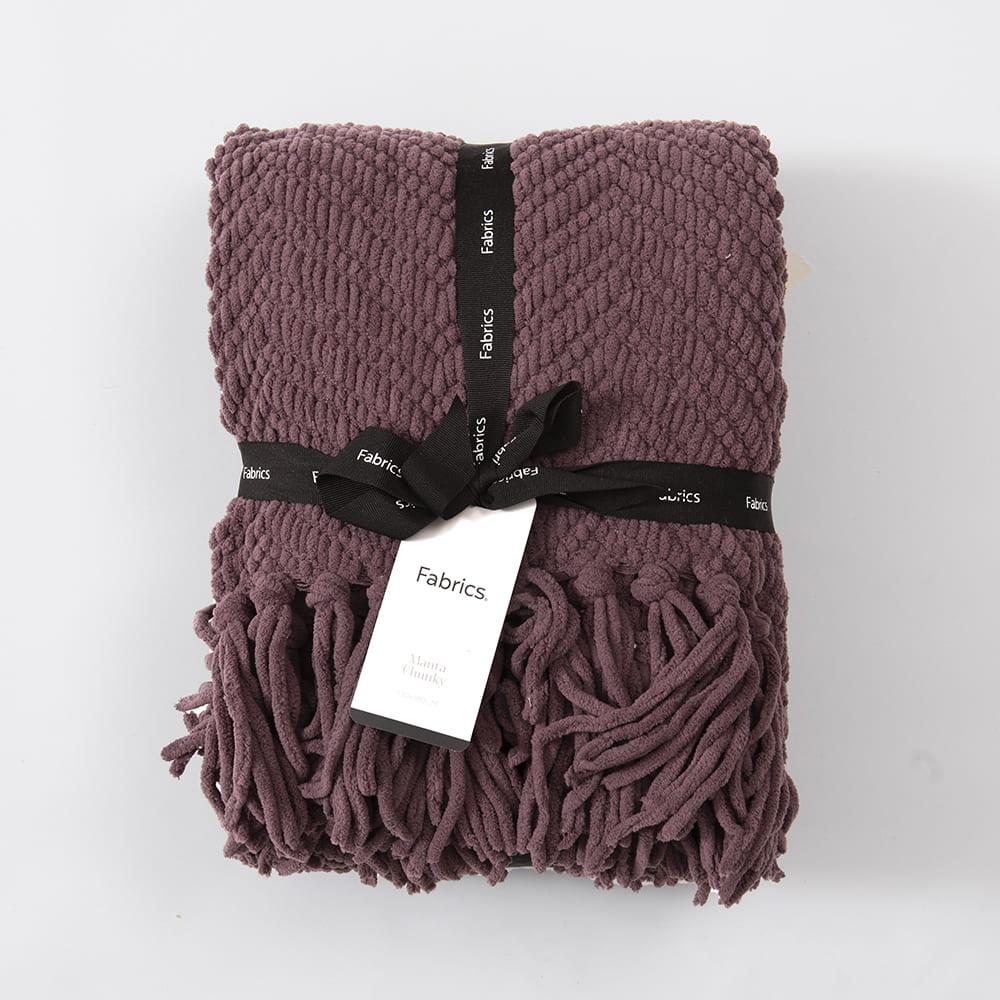 Manta Chunky Zigzag Malva