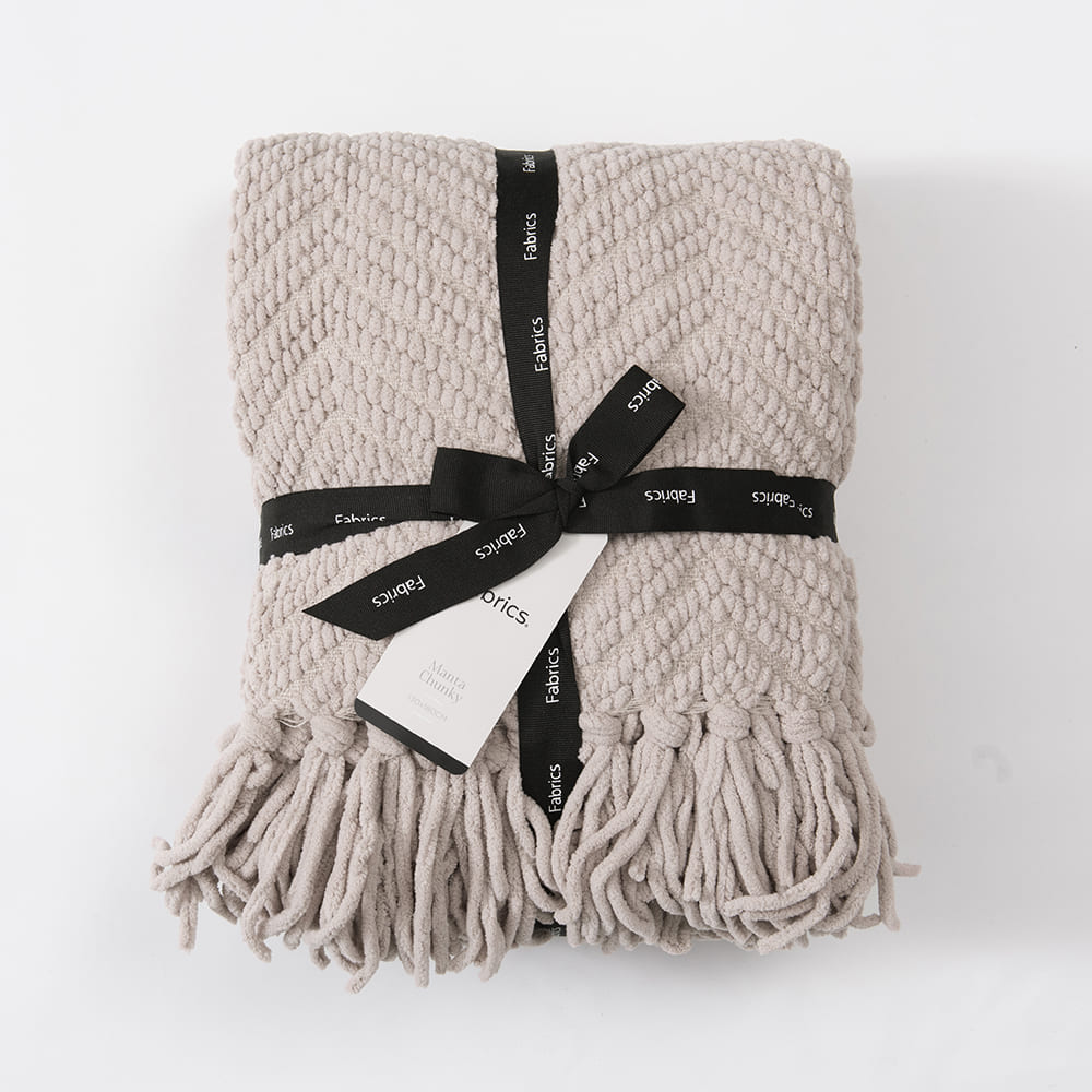 Manta Chunky Zigzag Beige