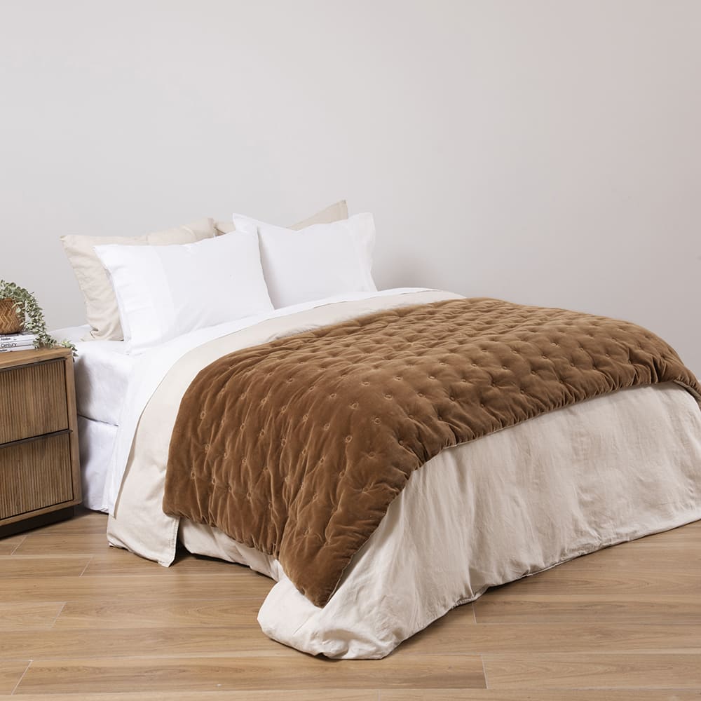 Piecera Velvet Camel