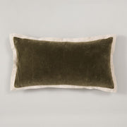 Cojín Velvet Borde Verde