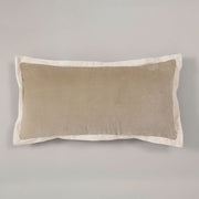 Cojín Velvet Borde Beige
