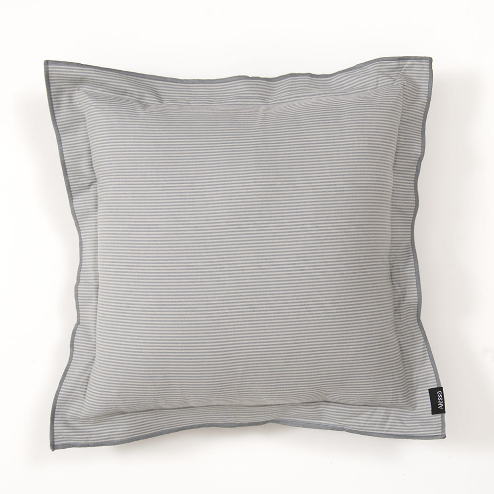 Cojín Bordes Líneas 45x45cm Gris