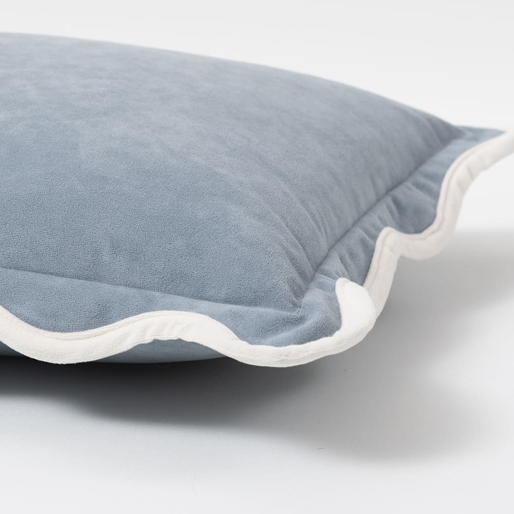 Cojín Scallop Velvet 30x60cm Azul