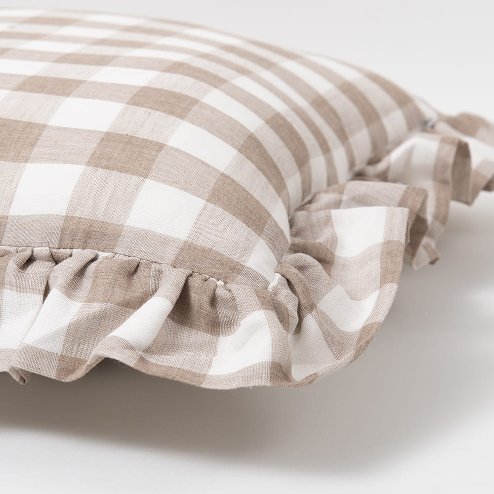 Cojín Vuelos Vichy 45x45cm Café