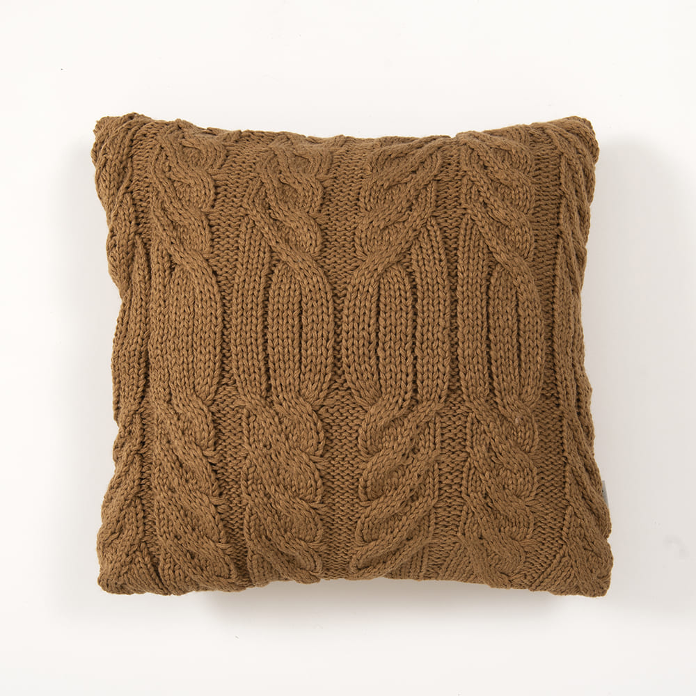 Cojín Tejido Alpes 45x45cm Café