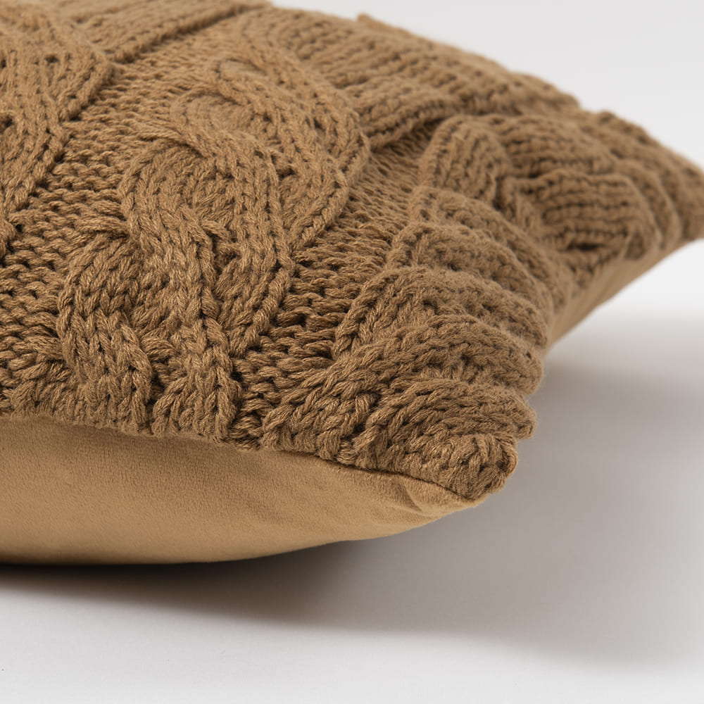 Cojín Tejido Alpes 45x45cm Café