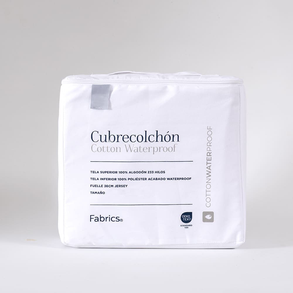Cubrecolchón Cotton Waterproof 2 Plazas Blanco