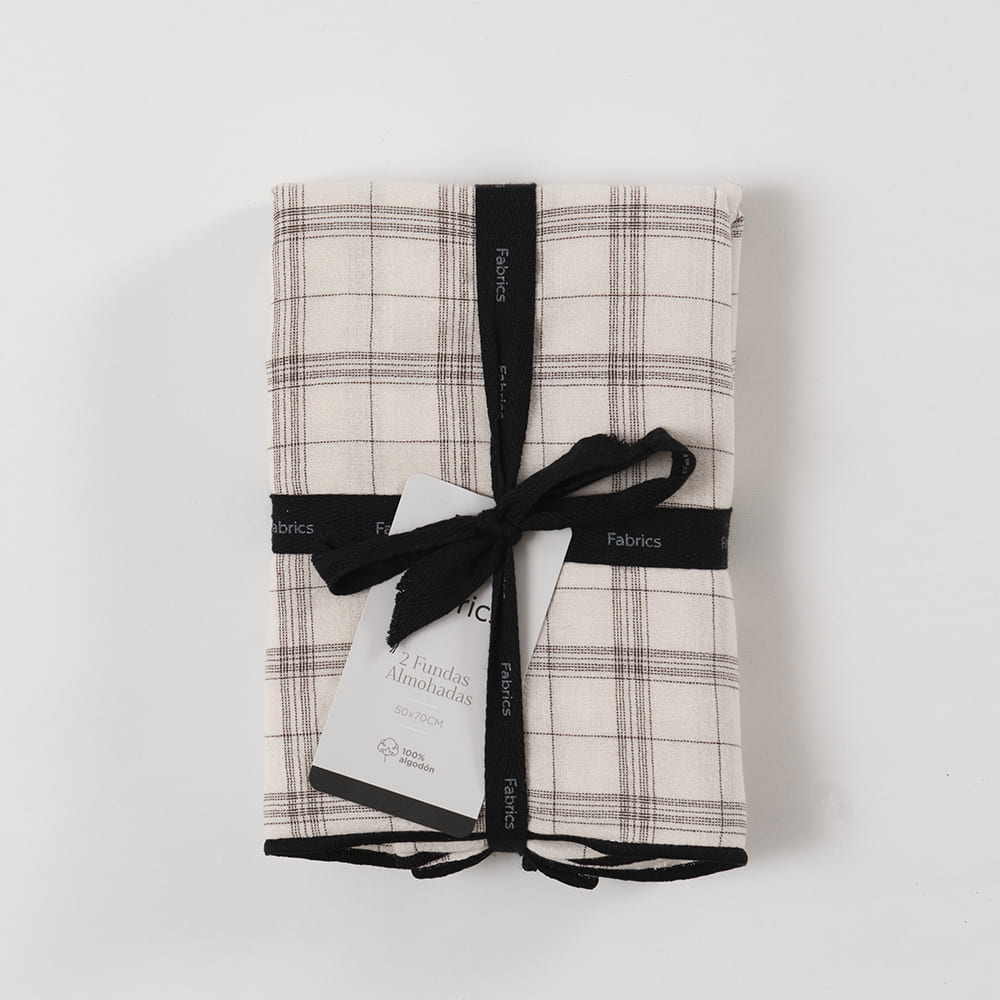 Set 2 Fundas Almohadas Lord 50x70cm Crudo
